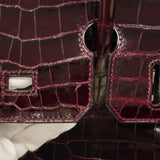 ★SALE【5od1116-1-h-g】エルメス ハンドバッグ バーキン30 ニロティカス ブルゴーニュ シルバー金具 □O刻印【中古】レディース