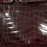 ★SALE【5od1116-1-h-g】エルメス ハンドバッグ バーキン30 ニロティカス ブルゴーニュ シルバー金具 □O刻印【中古】レディース