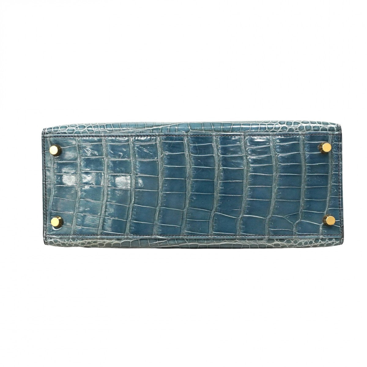 ★SALE【5od1116-2-h-g】エルメス ハンドバッグ ケリー28 ポロサス ブルー ゴールド金具 □A刻印 2wayバッグ【中古】レディース