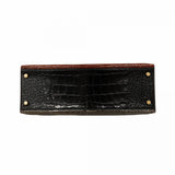 ★在庫処分★最終価格★SALE【5od1116-3-h-g】エルメス ハンドバッグ ケリー32 トリコロール アリゲーター ブラウン ブラック グレー ゴールド金具 〇V刻印【中古】レディース