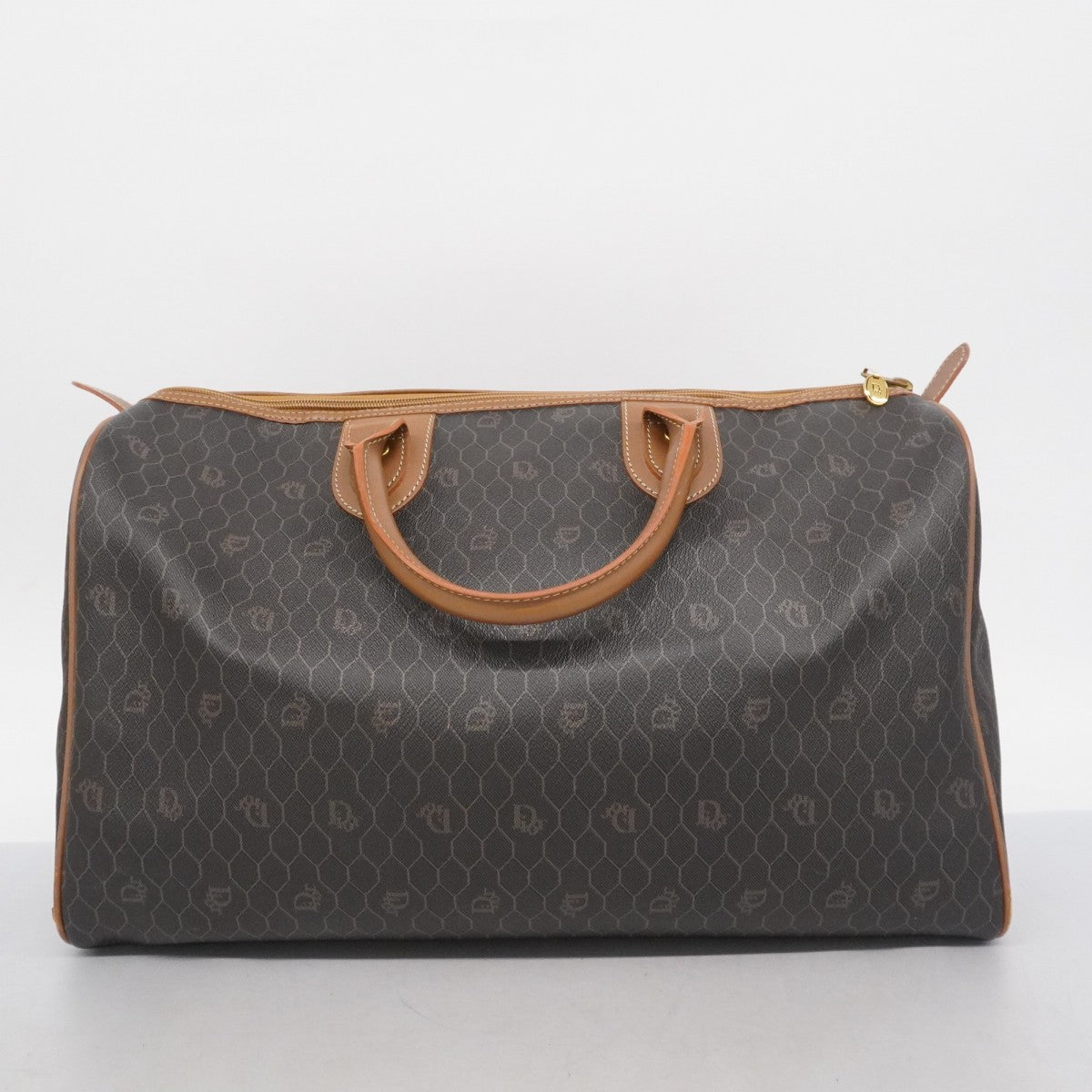 5od3049】クリスチャンディオール ボストンバッグ ハニカム PVC グレー