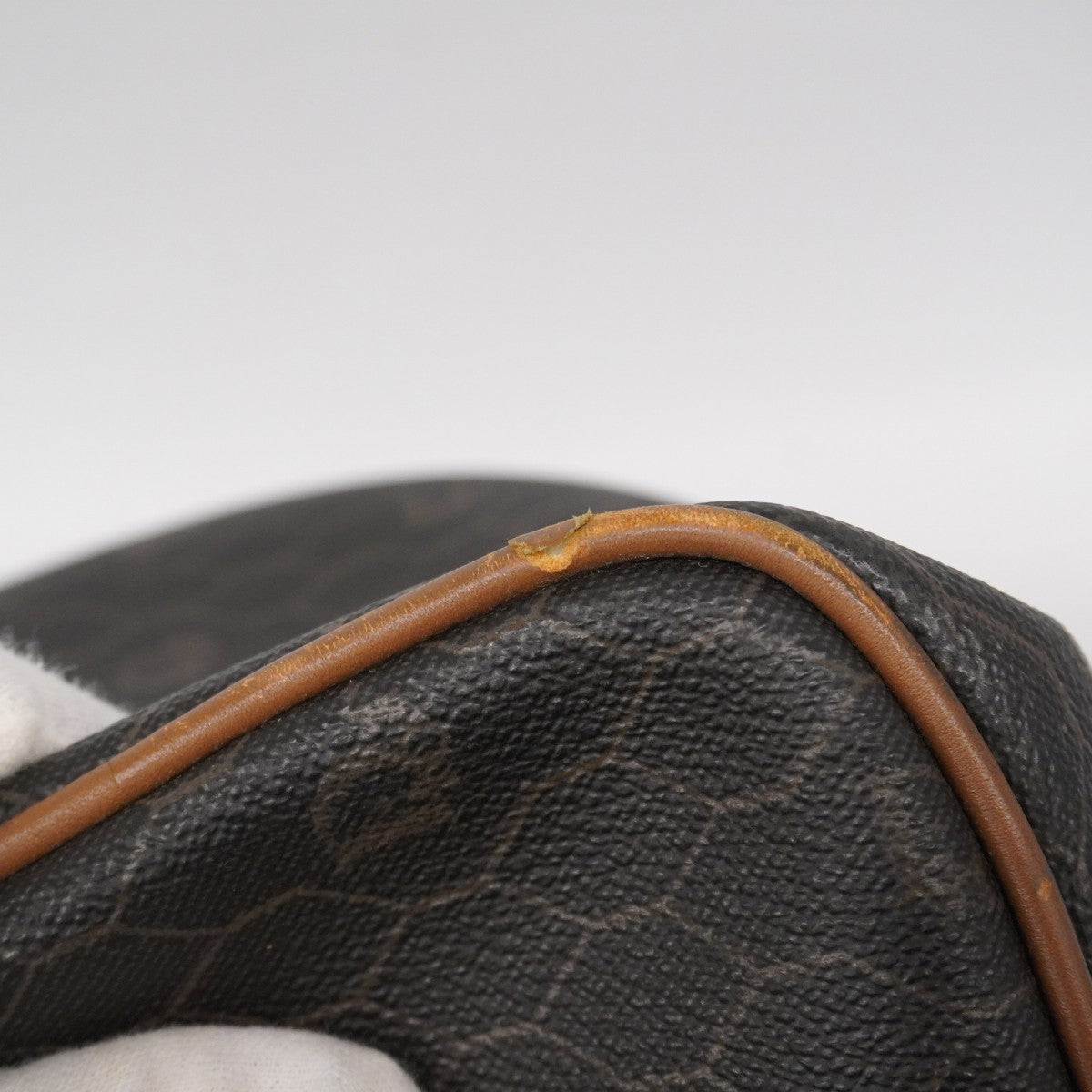 5od3049】クリスチャンディオール ボストンバッグ ハニカム PVC グレー