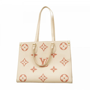 ★SALE【5od3189-h】ルイヴィトン トートバッグ モノグラム・アンプラント バイカラー オンザゴーMM M21575 クレーム/ローズトリアノン 2wayバッグ【中古】レディース