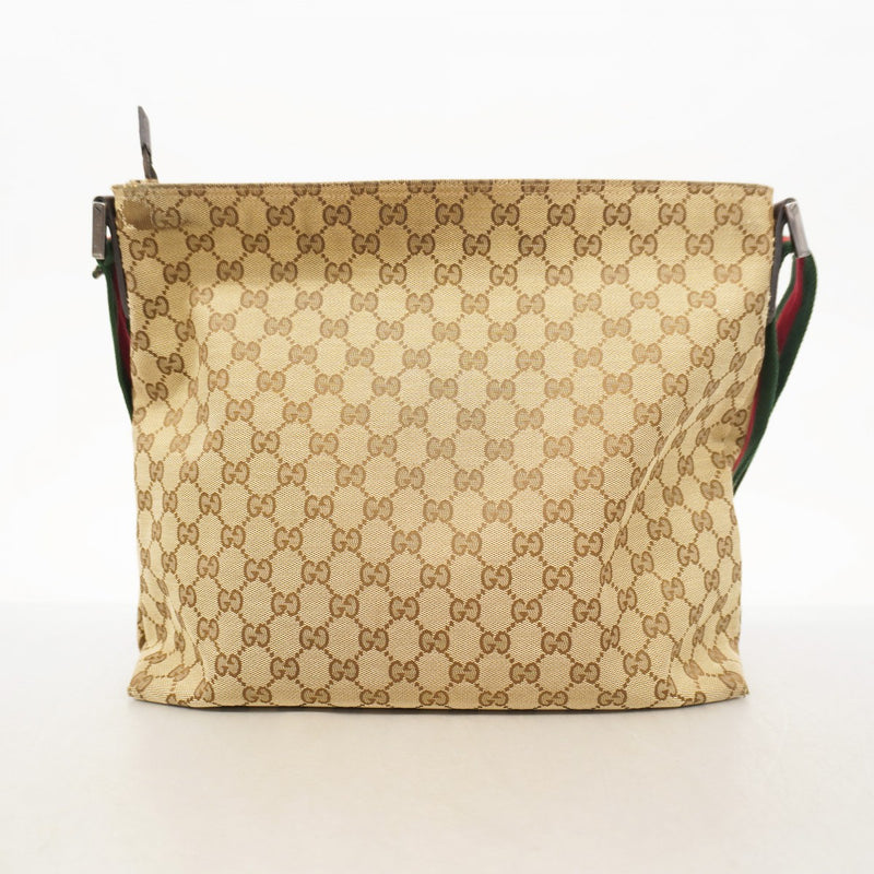 5od3248】グッチ ショルダーバッグ GGキャンバス/シェリーライン