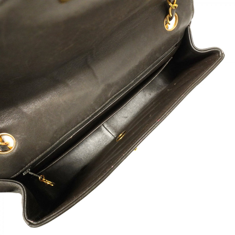 5od3297-h】シャネル ショルダーバッグ Wチェーン シェブロン