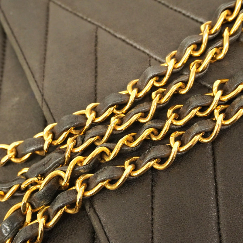 シャネル　シェブロンWフラップチェーンショルダーゴールド金具　美品　ヴィンテージ 5od3297-h】シャネル ショルダーバッグ Wチェーン シェブロン