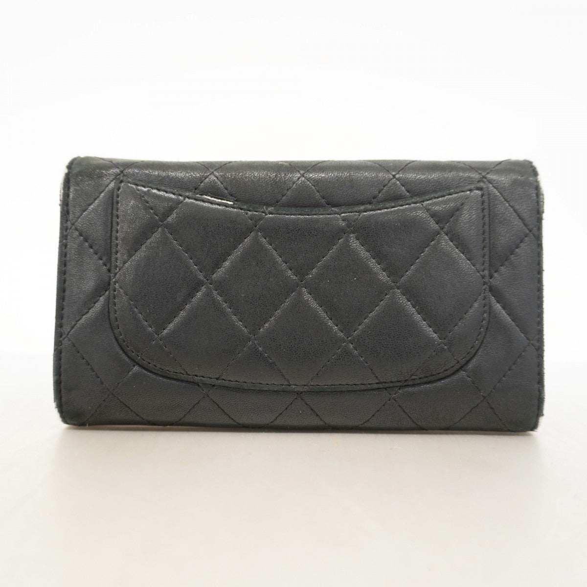 CHANEL シャネル マトラッセ ラムスキン 3つ折り長財布 ブラック シャネル(Chanel) シャネル 三つ折り長財布 マトラッセ ラムスキン