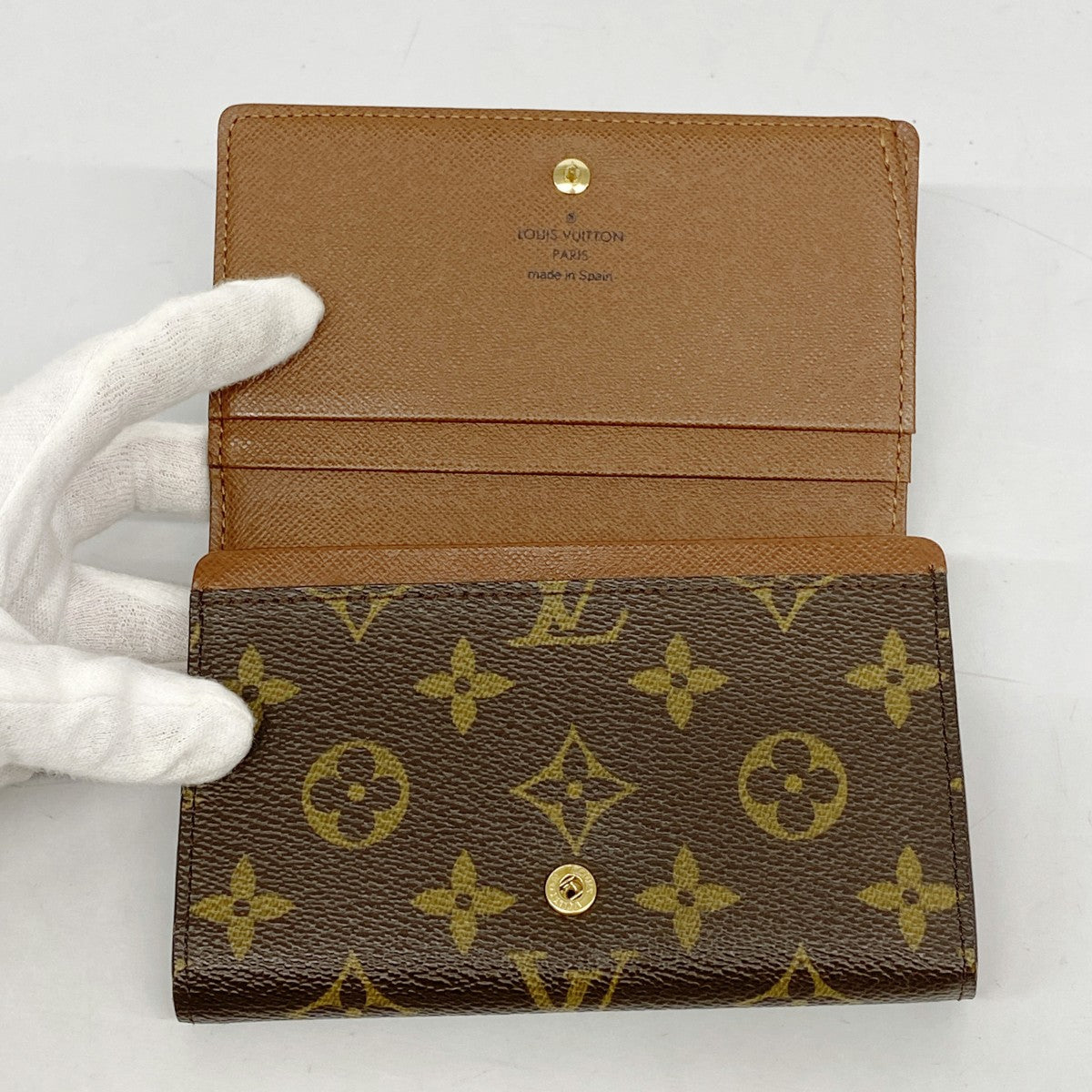 【極美品】ルイヴィトン　ポルトモネビエトレゾール　モノグラム　折り財布　茶色 美品❣️ルイヴィトン モノグラム ポルトモネビエトレゾール 二つ折り