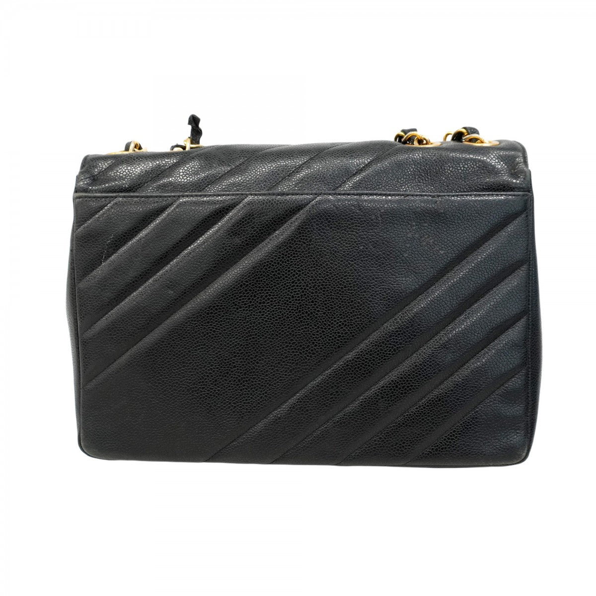 【鑑定書付・美品】CHANEL キャビアスキン チェーン ショルダーバッグ　黒 CHANEL 【シャネル】チェーンショルダーバッグ マトラッセ キャビア