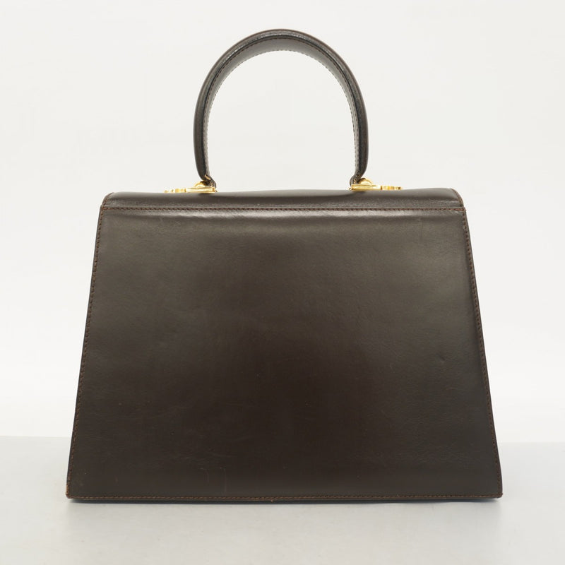 【美品】Ferragamo ガンチーニ ゴールド金具 レザー ハンドバッグ 5od3764】サルヴァトーレフェラガモ ハンドバッグ ガンチーニ レザー