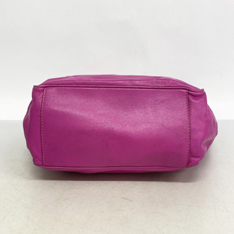 5od3787】セリーヌ ショルダーバッグ レザー ピンク ゴールド金具