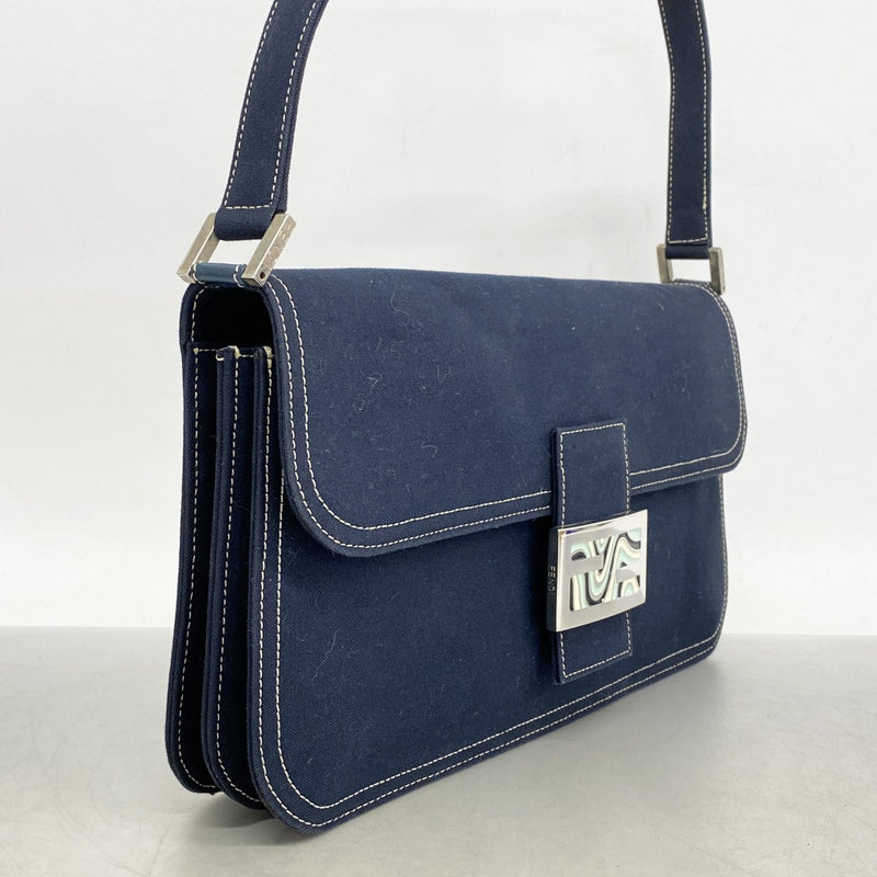 フェンディ　ズッキーノ　キャンバス　マンマバケット　ネイビー フェンディ ズッキーノ キャンバス マンマバケット ネイビー