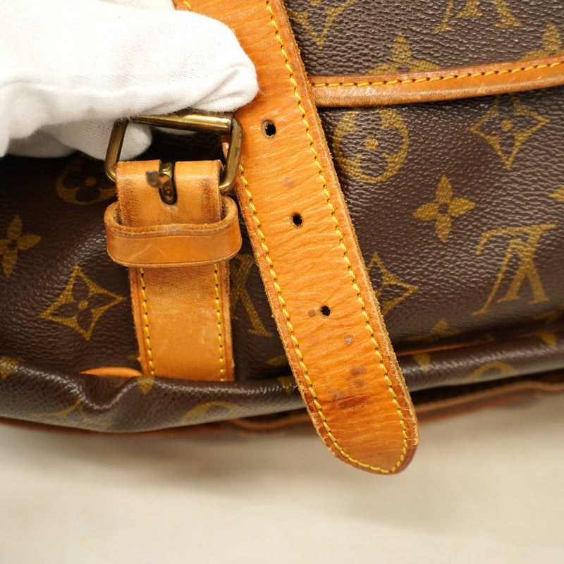 美品るい•ヴィトン ソミュール 43モノグラムショルダーバッグダブルフラップ Louis Vuitton ソミュール 43モノグラムショルダーダブルフラップ ルイ