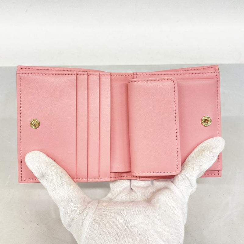 【鑑定済み！】シャネル 三つ折り財布 マトラッセ キャビアスキン ピンク シャネル マトラッセ シャネル マトラッセ キャビアスキン コンパクト