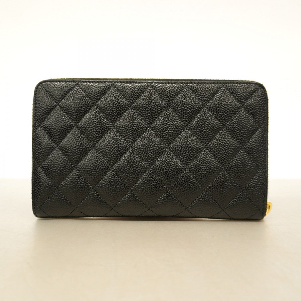 5od4178-h】シャネル 長財布 マトラッセ キャビアスキン ブラック