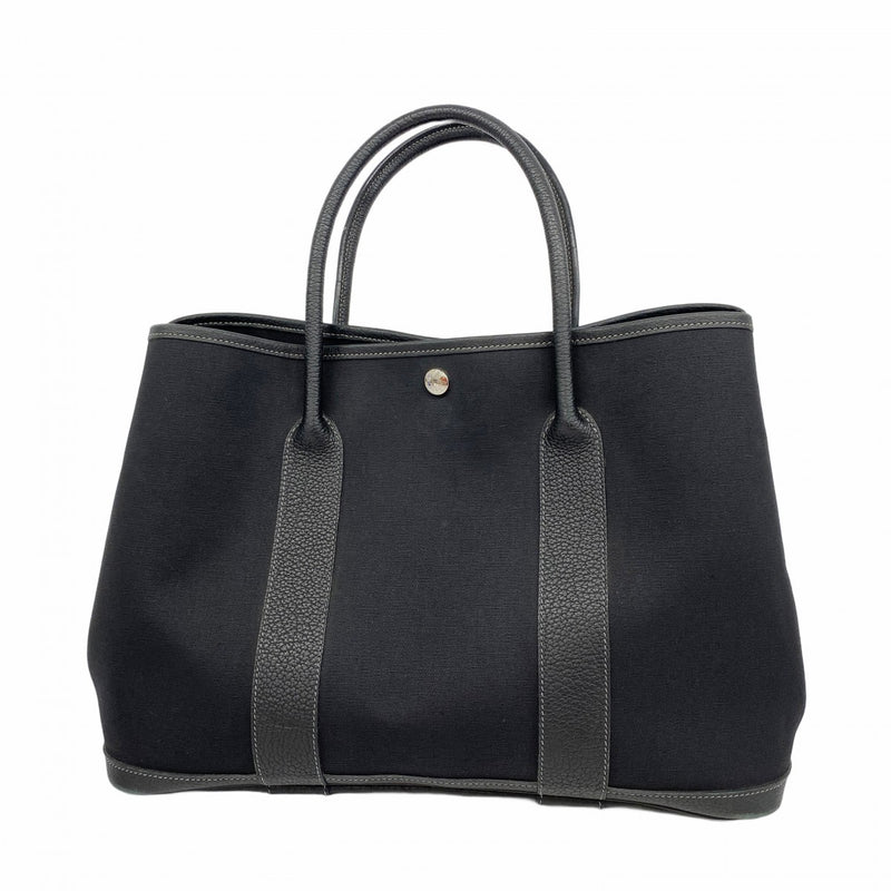 エルメスHERMESトートバッグ ガーデンパーティPM トワルアッシュ ブラック HERMES エルメス トートバッグ ガーデンパーティPM トワルアッシュ