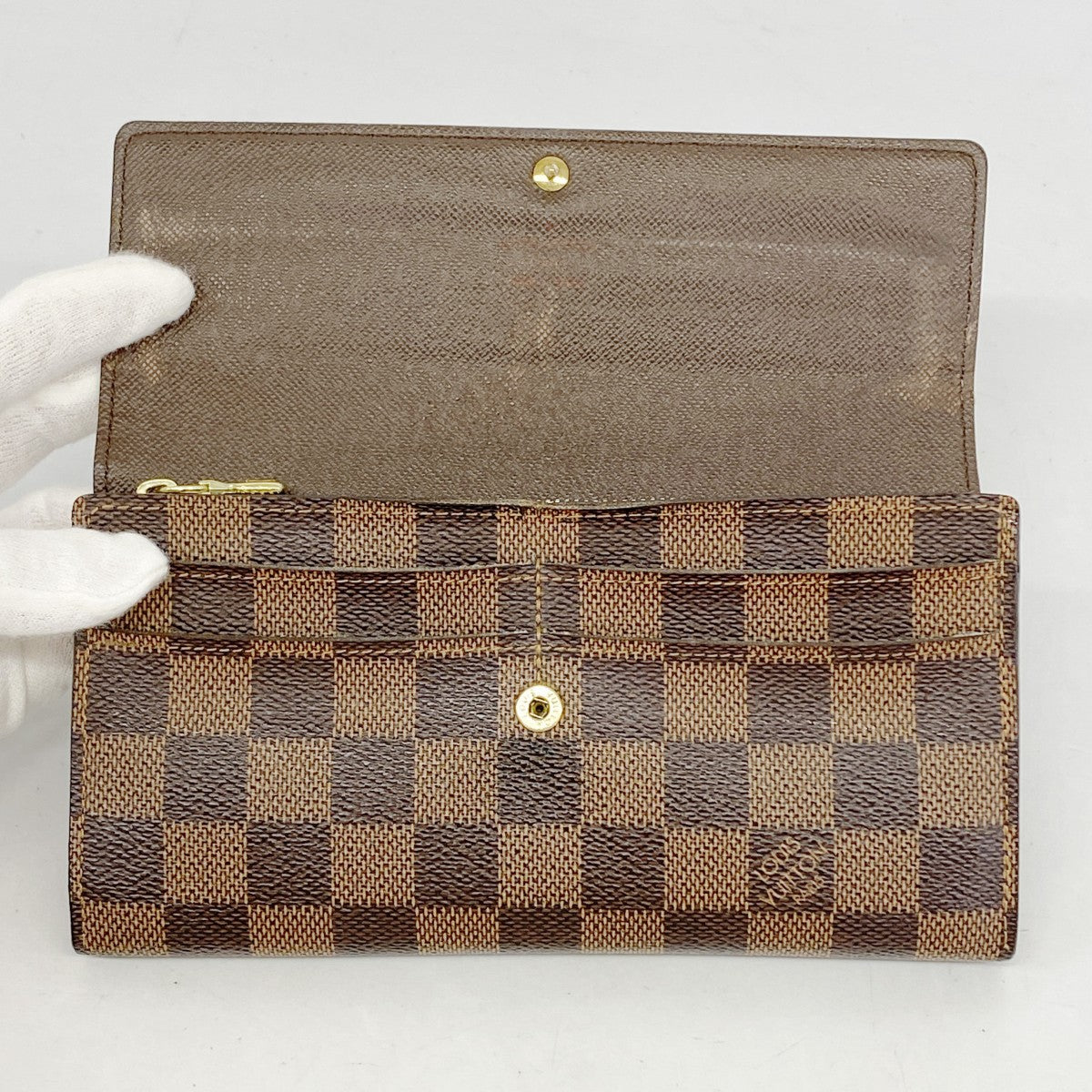 5od4298】ルイヴィトン 長財布 ダミエ ポルトフォイユサラ N61734