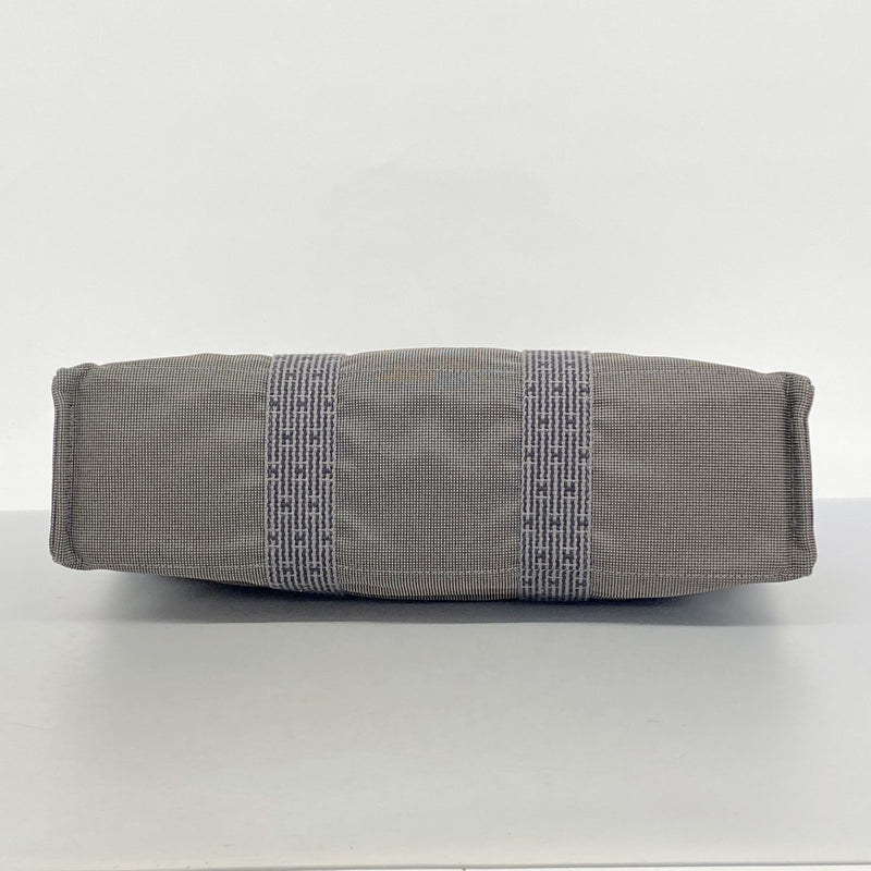 5od4308】エルメス トートバッグ エールラインMM キャンバス グレー