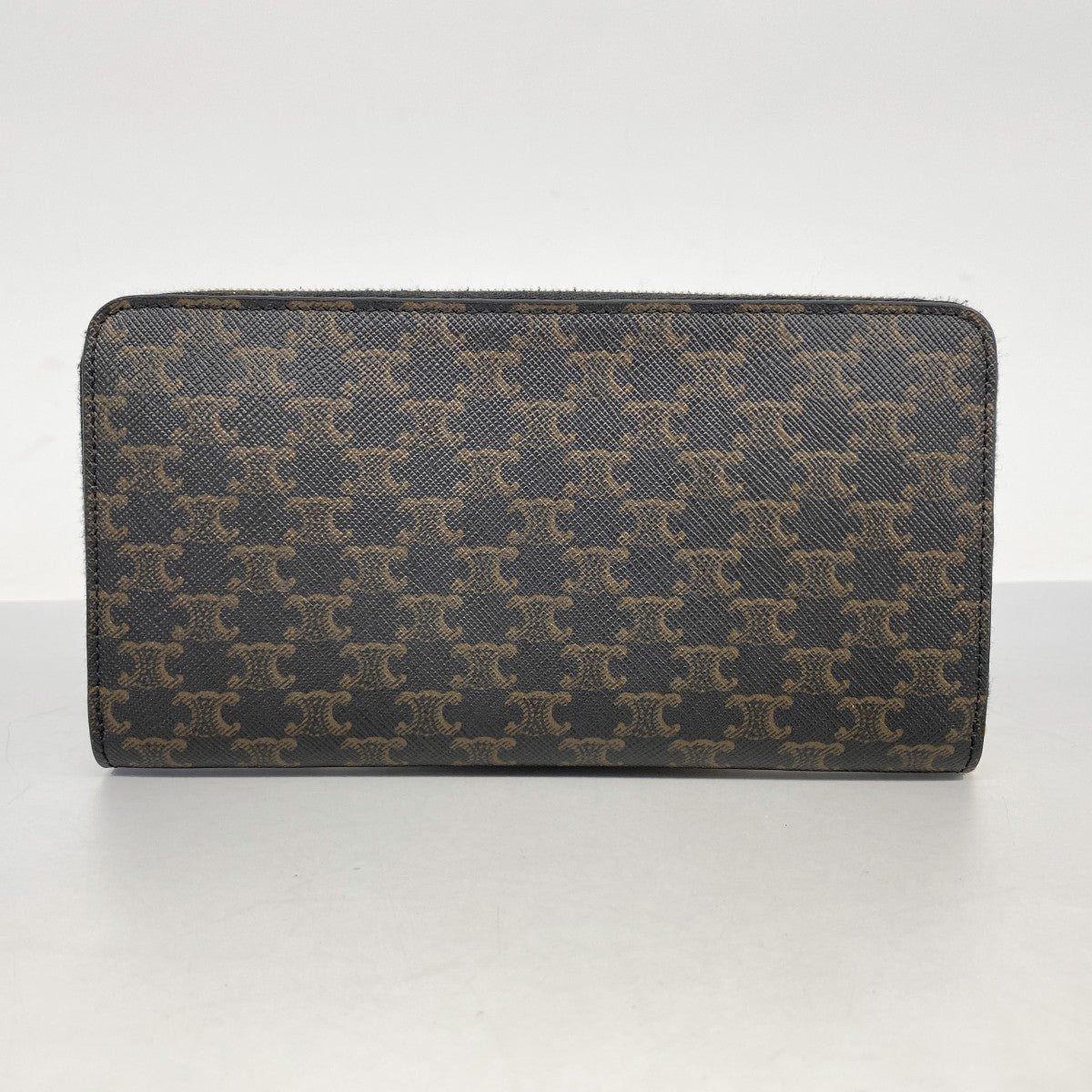 5od4333】セリーヌ 長財布 トリオンフ PVC ブラック ゴールド金具