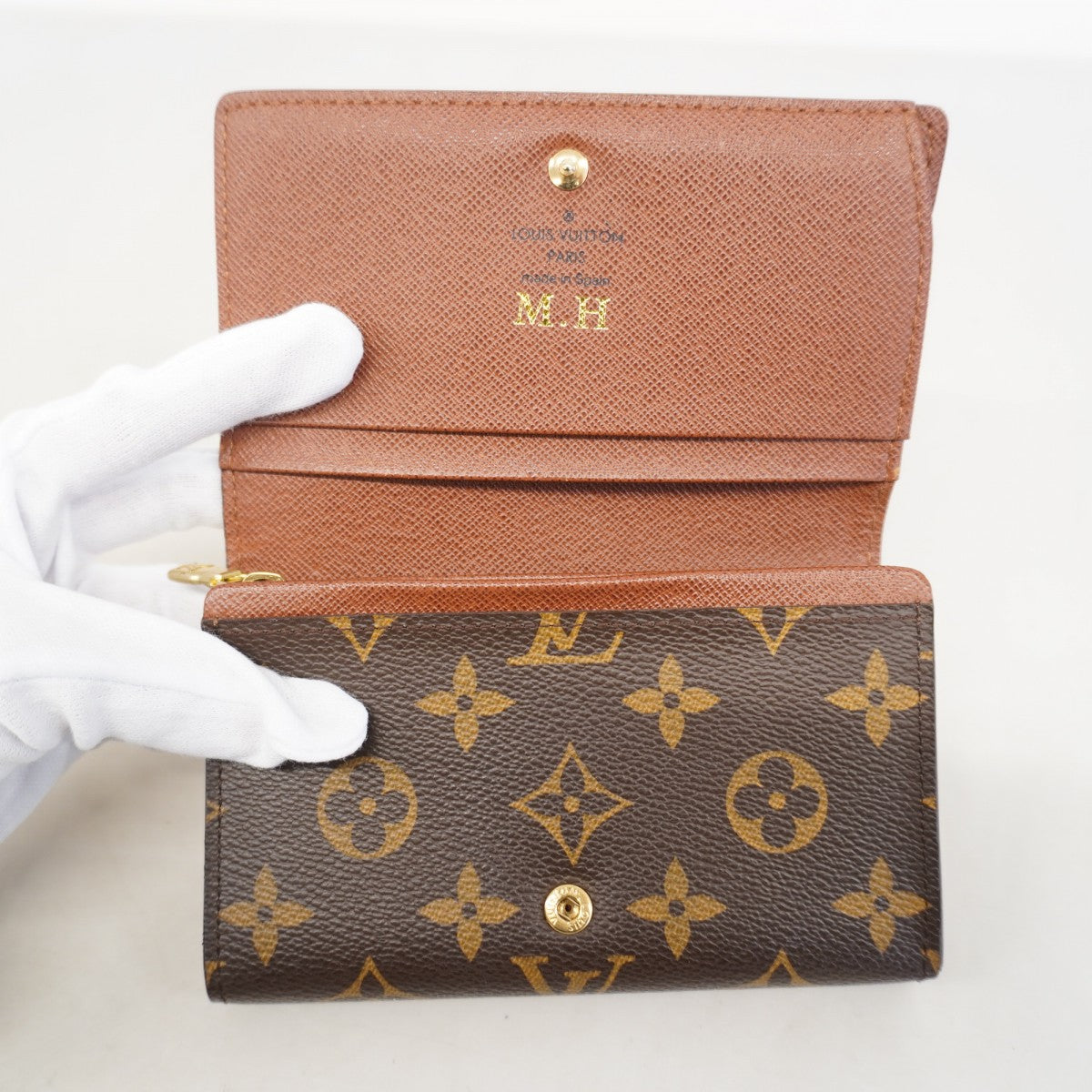 ◆美品◆ LOUIS VUITTON モノグラム ポルトフォイユ トレゾール 特上美品☆ルイヴィトン ポルトフォイユ トレゾール モノグラム 二