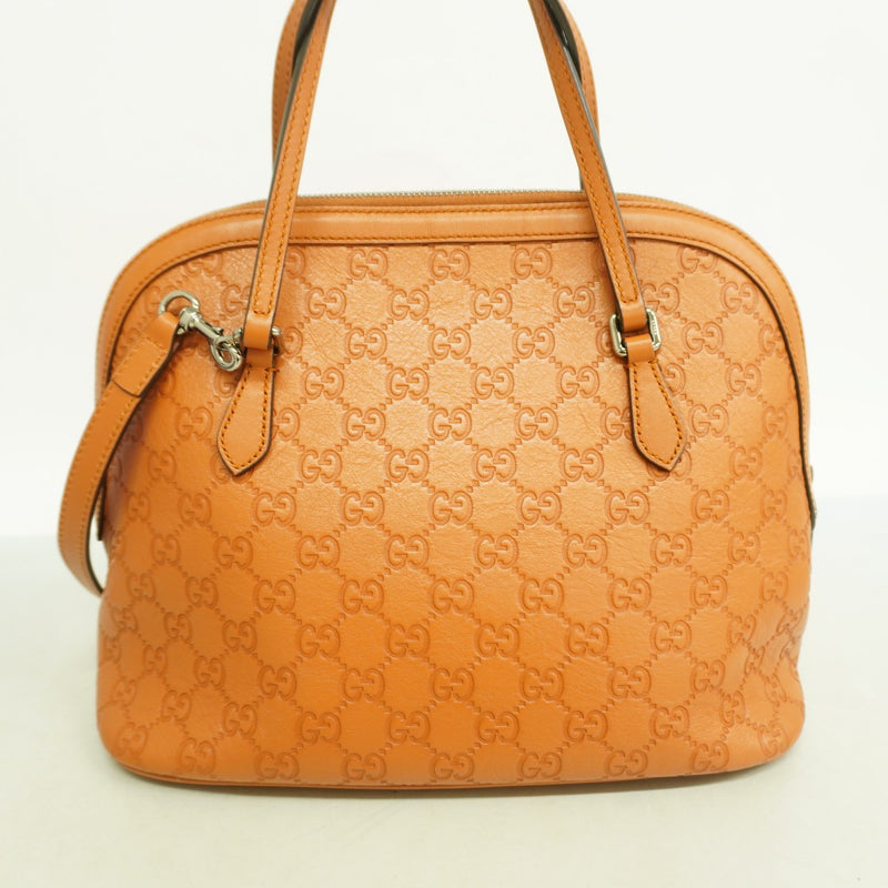 5od4562】グッチ ハンドバッグ グッチシマ 420023 レザー ブラウン