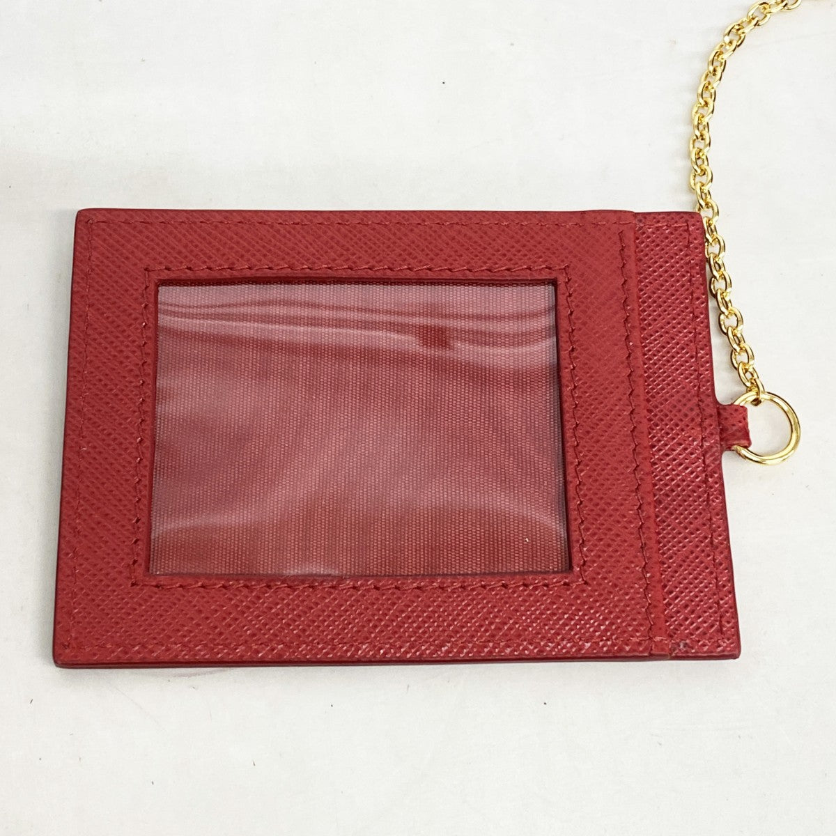 5od4629】プラダ 長財布 サフィアーノ レザー レッド ゴールド金具