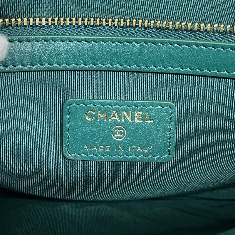 5od4631】シャネル クラッチバッグ マトラッセ コットン ネイビー