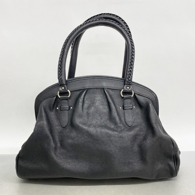 5od4633】クリスチャンディオール ショルダーバッグ レザー ブラック