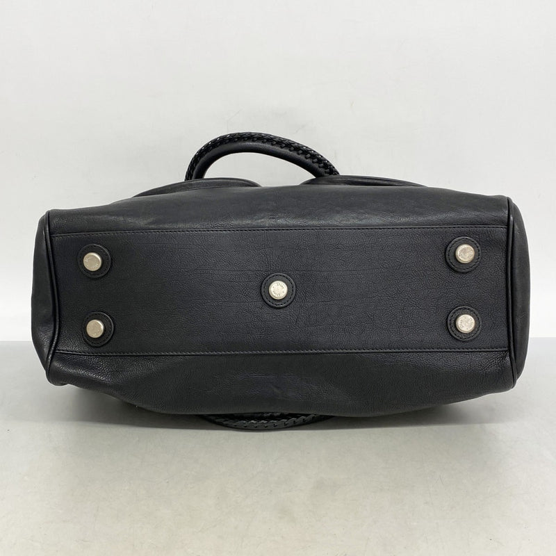 5od4633】クリスチャンディオール ショルダーバッグ レザー ブラック