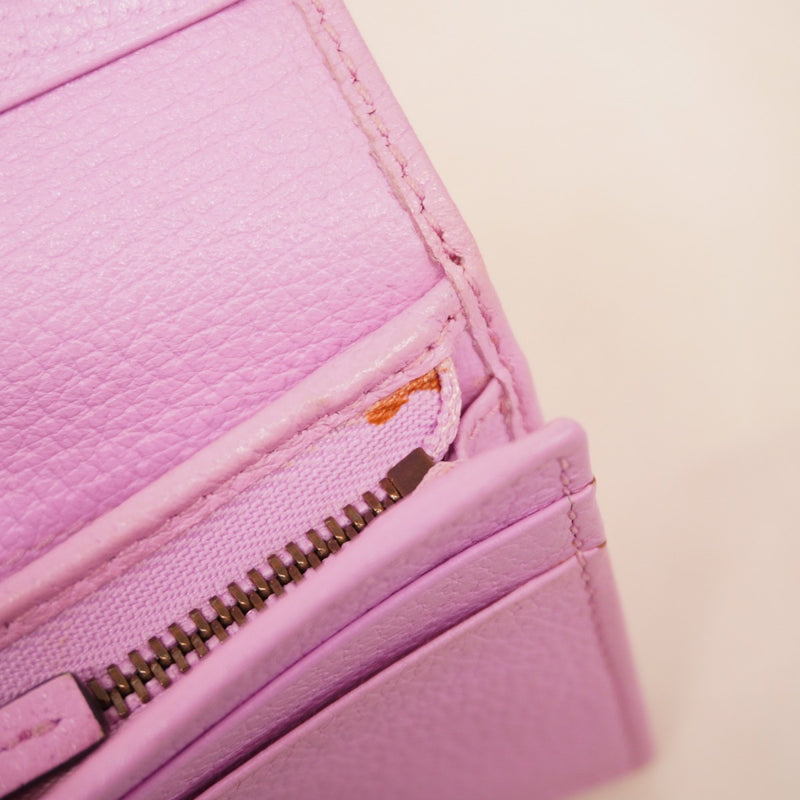 5od4691】グッチ 財布 GGマーモント 499783 レザー ピンク ゴールド