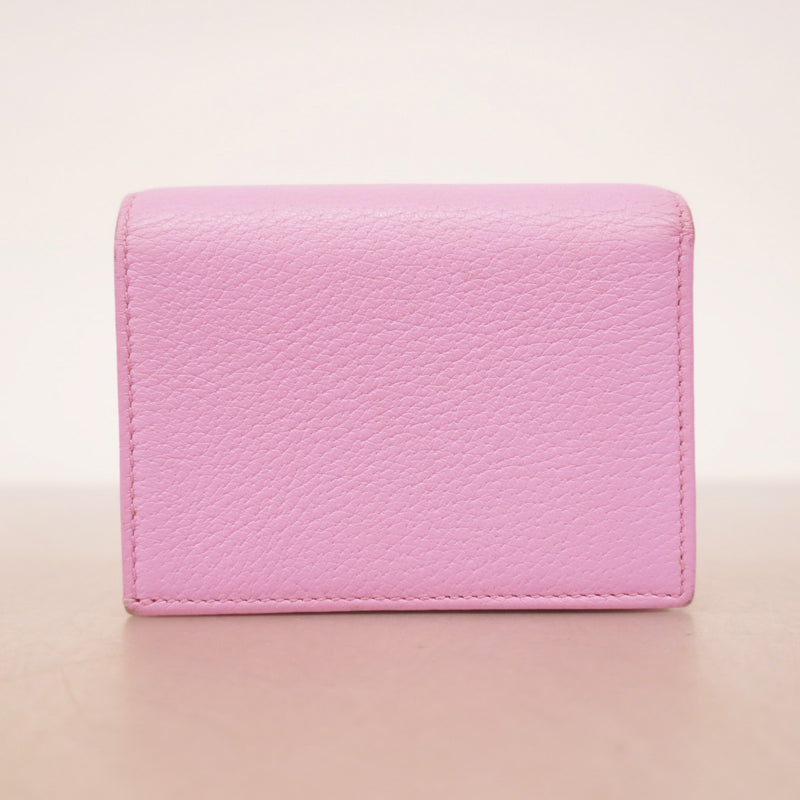 5od4691】グッチ 財布 GGマーモント 499783 レザー ピンク ゴールド