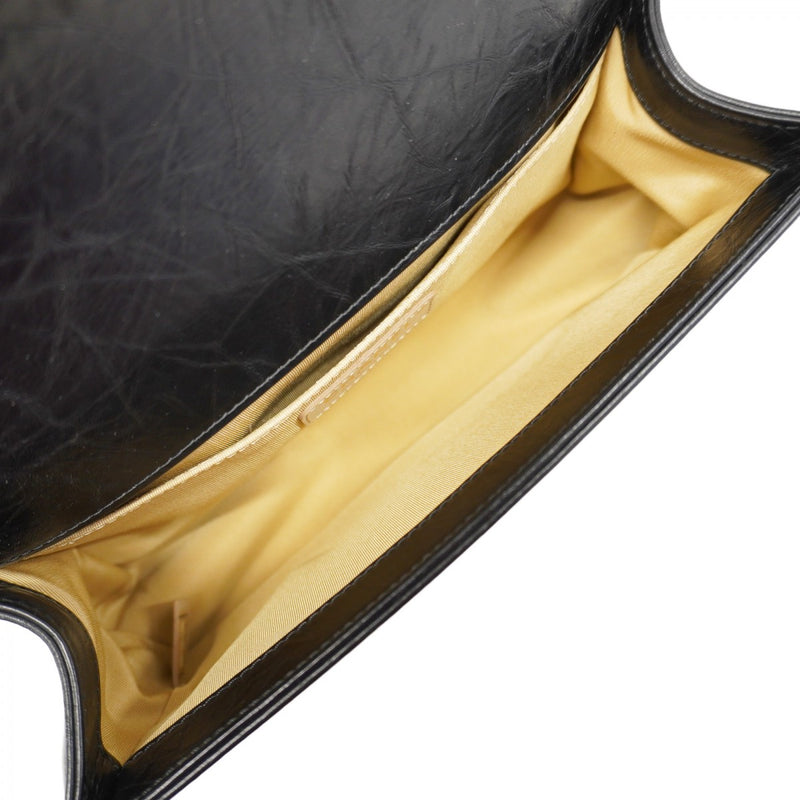 CHANEL ボーイシャネル カーフスキン ブラック ゴールド ショルダーバッグ CHANEL ボーイシャネル ミディアム 2021年以降 ショルダーバッグ