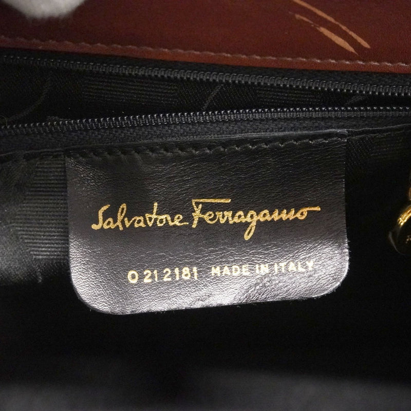 5oe4888】サルヴァトーレフェラガモ ハンドバッグ ガンチーニ レザー