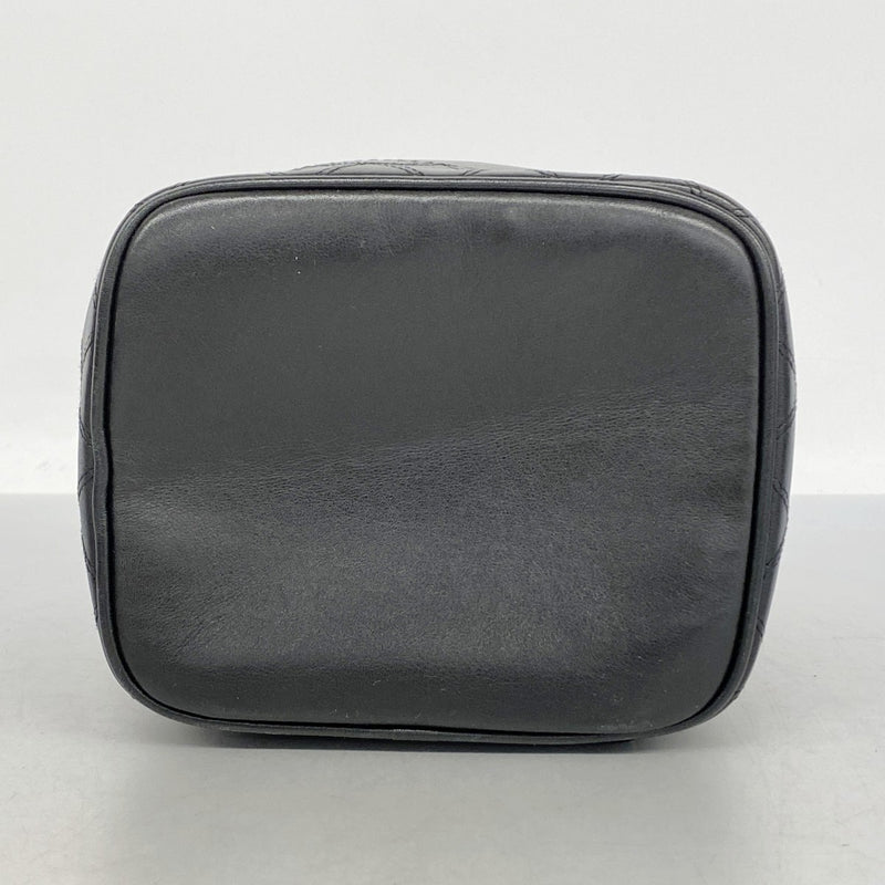 5oe4910】シャネル バニティバッグ ビコローレ ラムスキン ブラック