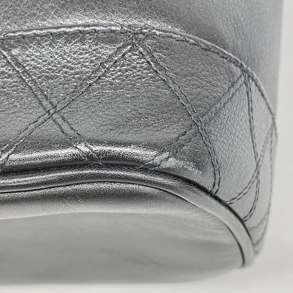 5oe4910】シャネル バニティバッグ ビコローレ ラムスキン ブラック