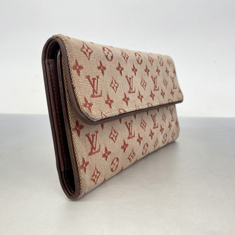 5oe4918】ルイヴィトン 三つ折り長財布 モノグラム・ミニ ポルト