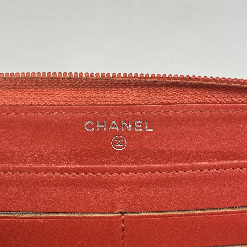 5oe4919】シャネル 長財布 キャビアスキン ピンク【中古】レディース