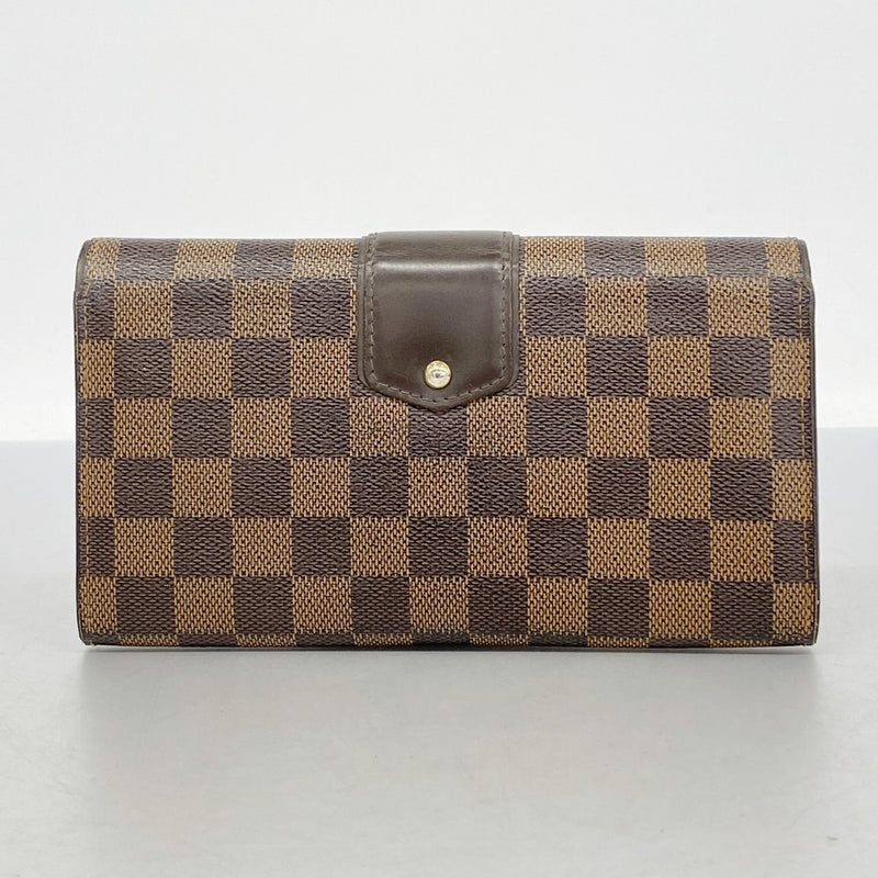 ルイヴィトン システィナ 長財布 ダミエ エベヌ ブラウン ゴールド金具 5oe4936-r】ルイヴィトン 長財布 ダミエ ポルトフォイユシスティナ