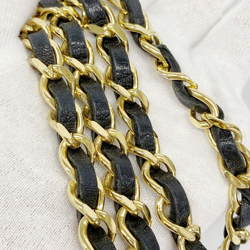 5oe4941-r】シャネル ベルト チェーン ブラウン ゴールド金具【中古