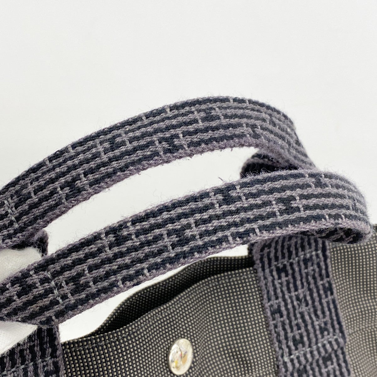 グレー レザートートバッグ hermes 5oe4988】エルメス トートバッグ エールラインMM キャンバス グレー