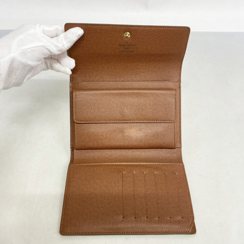 5oe5093】ルイヴィトン 三つ折り財布 モノグラム ポルトトレゾール