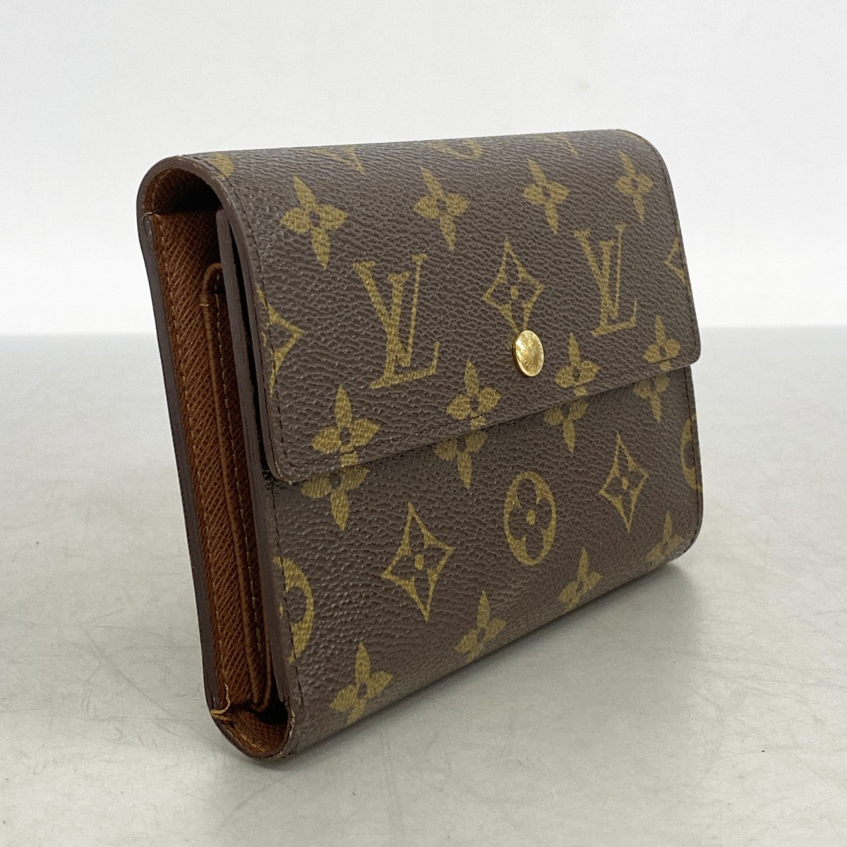 5oe5093】ルイヴィトン 三つ折り財布 モノグラム ポルトトレゾール