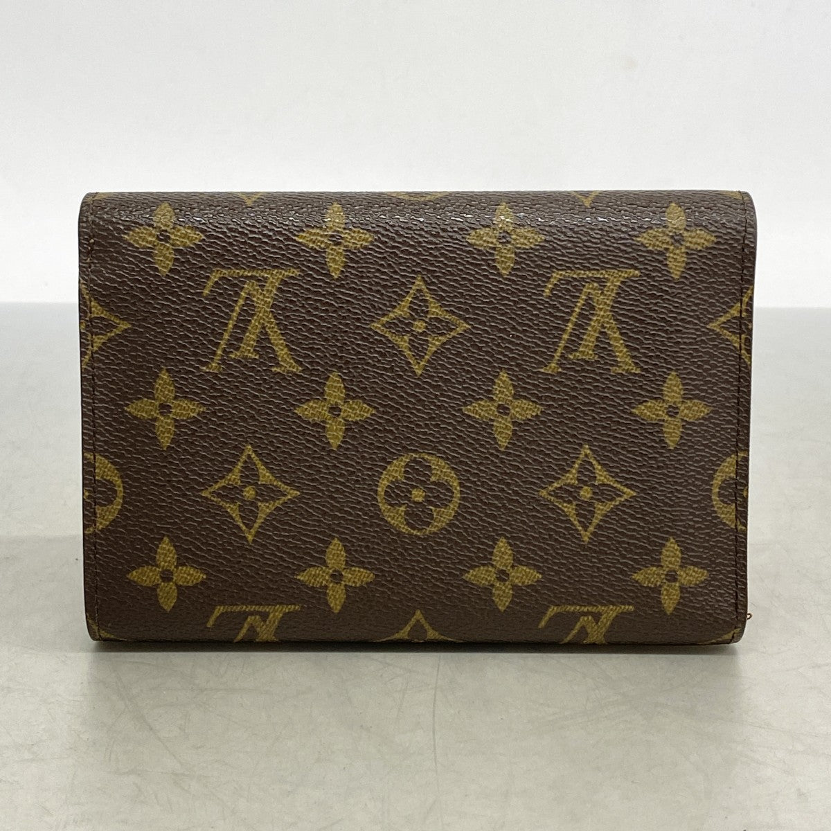 5oe5093】ルイヴィトン 三つ折り財布 モノグラム ポルトトレゾール