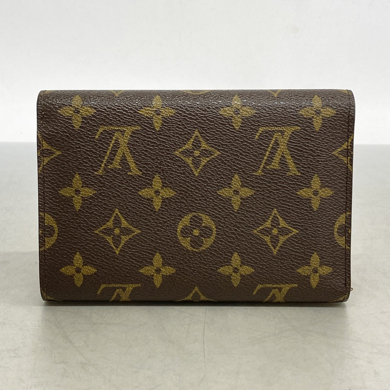 5oe5093】ルイヴィトン 三つ折り財布 モノグラム ポルトトレゾール