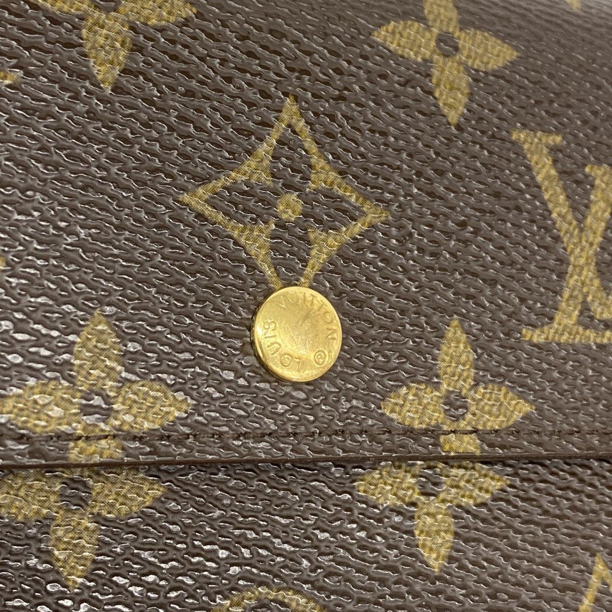 5oe5093】ルイヴィトン 三つ折り財布 モノグラム ポルトトレゾール