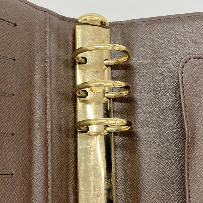 5oe5095】ルイヴィトン 手帳カバー ダミエ アジェンダMM R20240 エベヌ