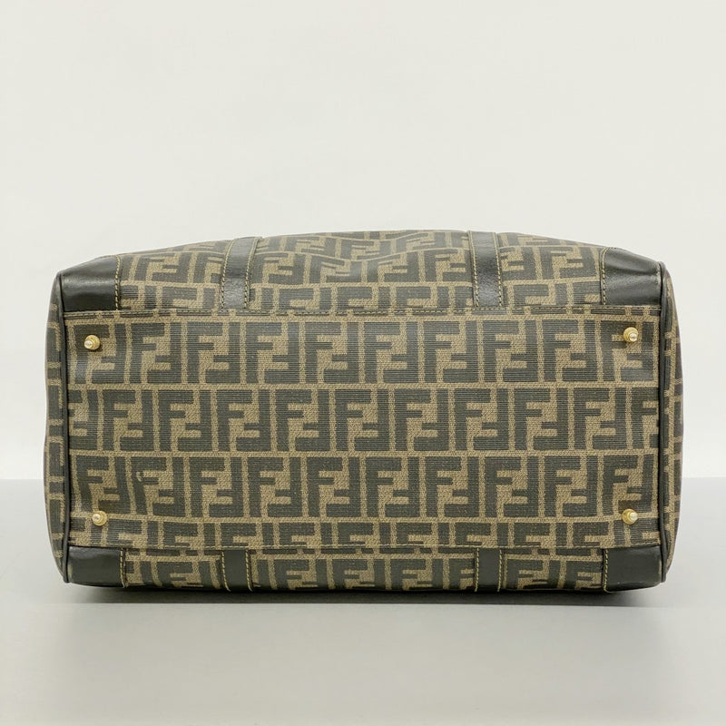 5oe5132】フェンディ ボストンバッグ ズッカ PVC ブラウン ブラック