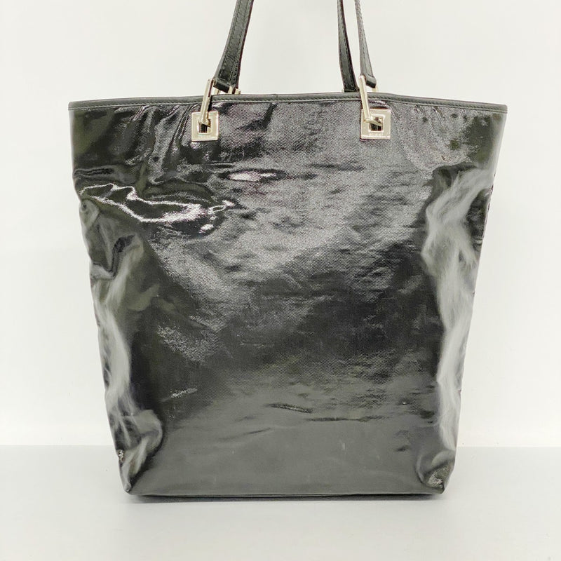 【値下げ中】グッチ　ハンドバッグ トートバッグ GG柄 ロゴ シルバー金具 GGエンブレム〕ミディアム トートバッグ ・シルバー GG ファブリック