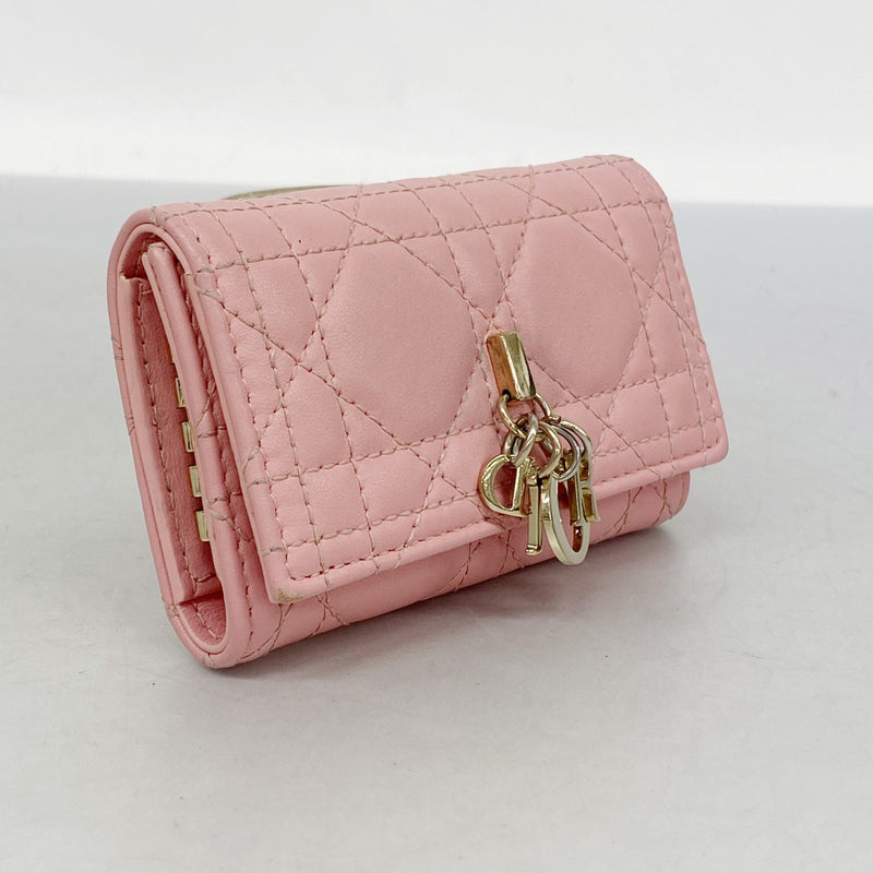 5oe5164】クリスチャンディオール キーケース カナージュ レザー