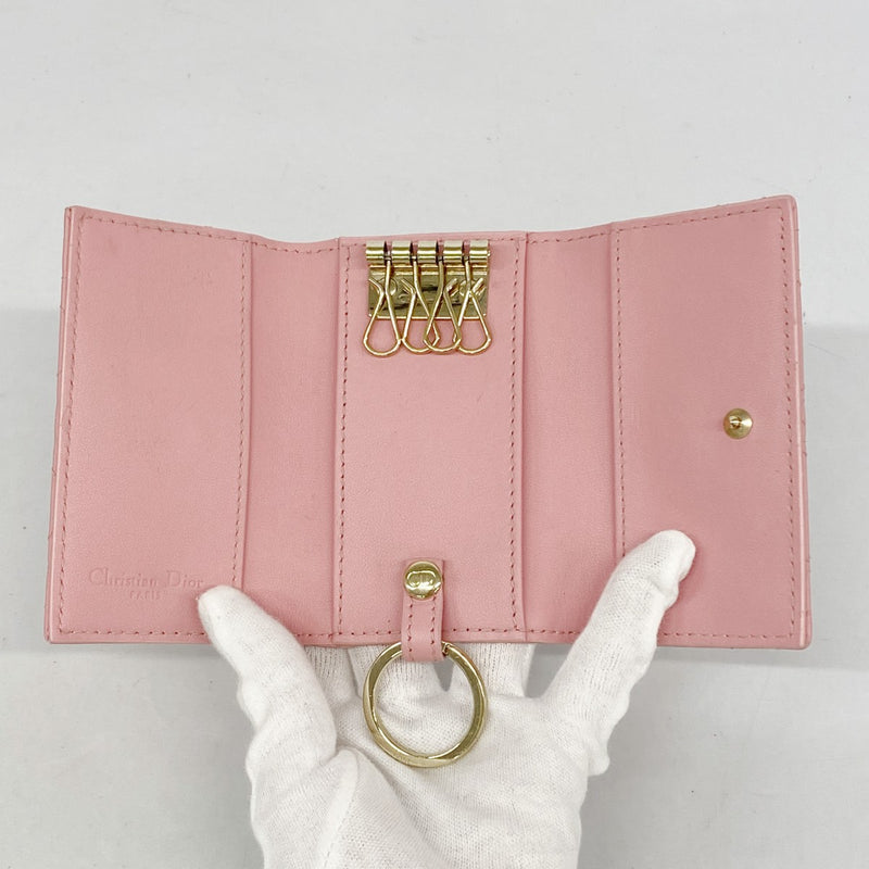 5oe5164】クリスチャンディオール キーケース カナージュ レザー